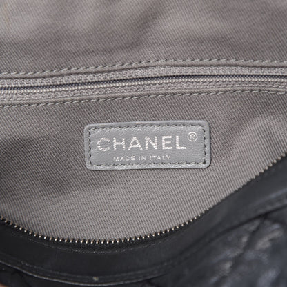 Chanel Iridescent Calfskin Quilted Relax CC Bowler Black 7 of 11