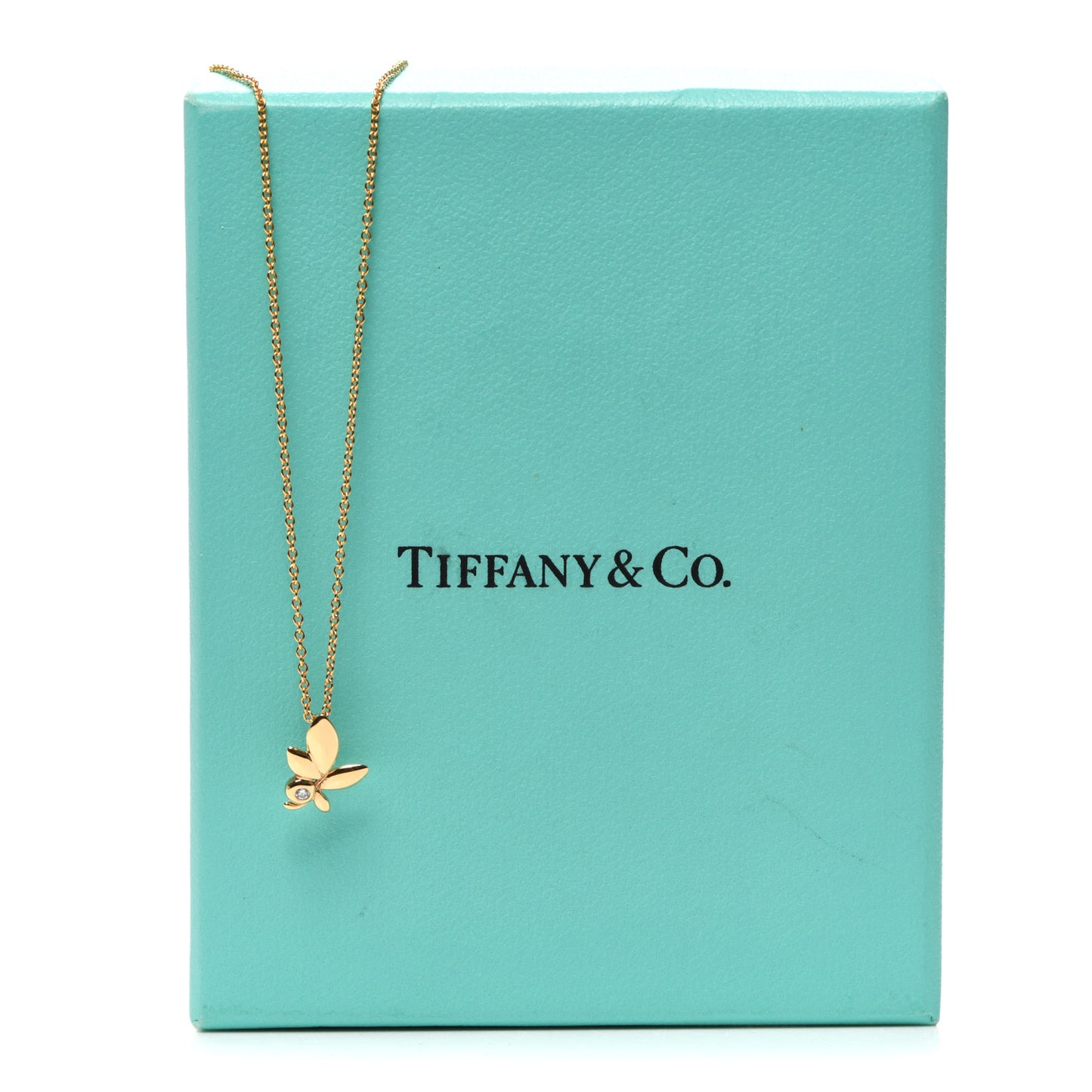 18K Rose Gold Diamond Paloma Picasso Olive Leaf Pendant Necklace