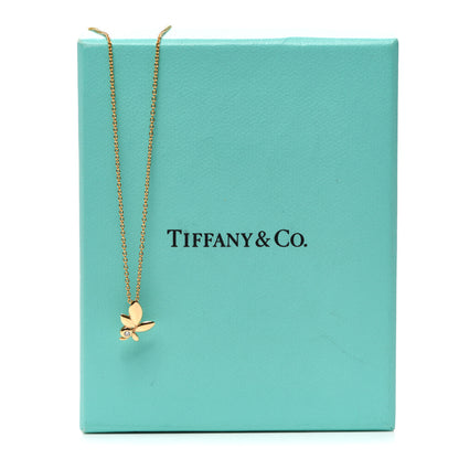 Tiffany 18K Rose Gold Diamond Paloma Picasso Olive Leaf Pendant Necklace 6 of 6