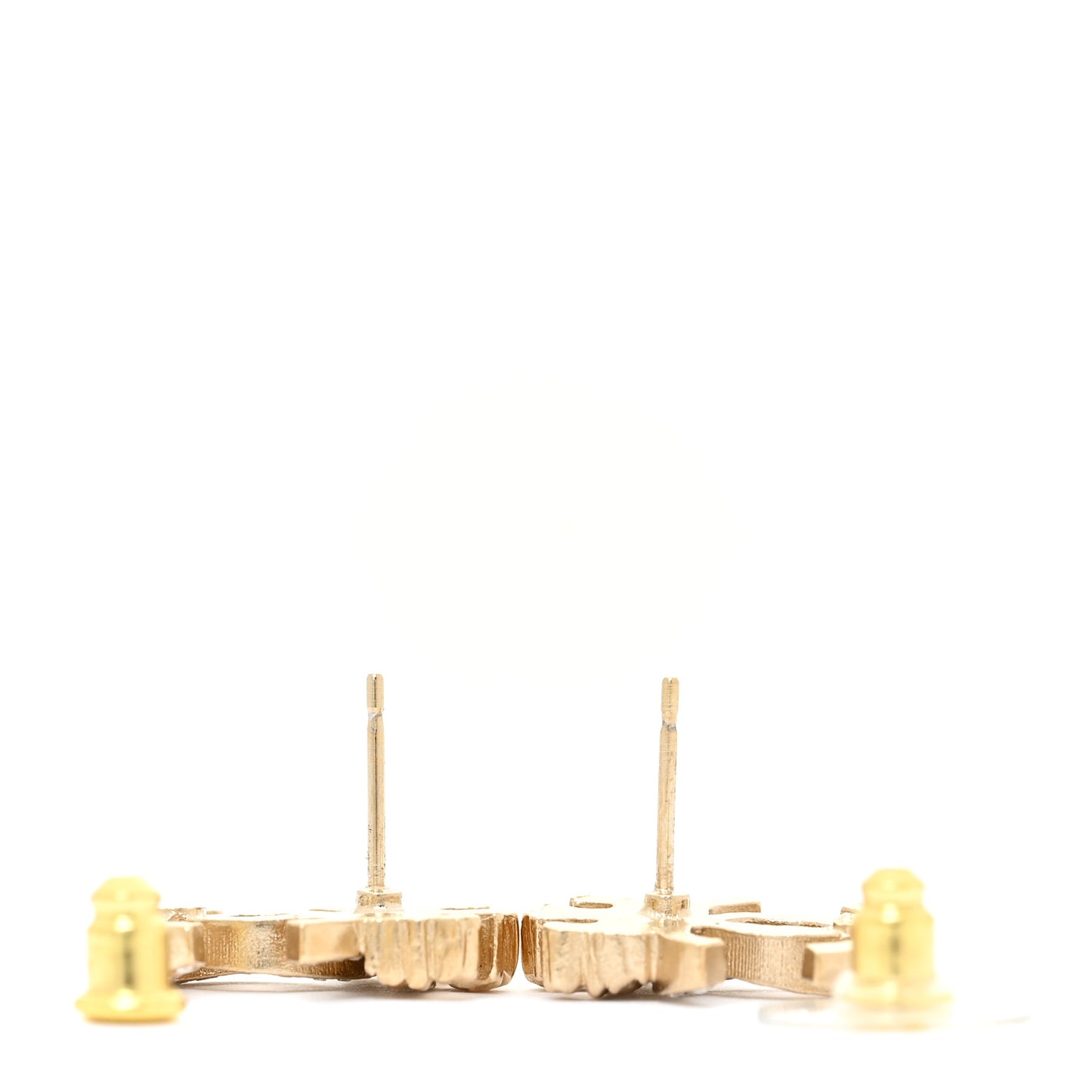 Crystal CC Crown Earrings Gold