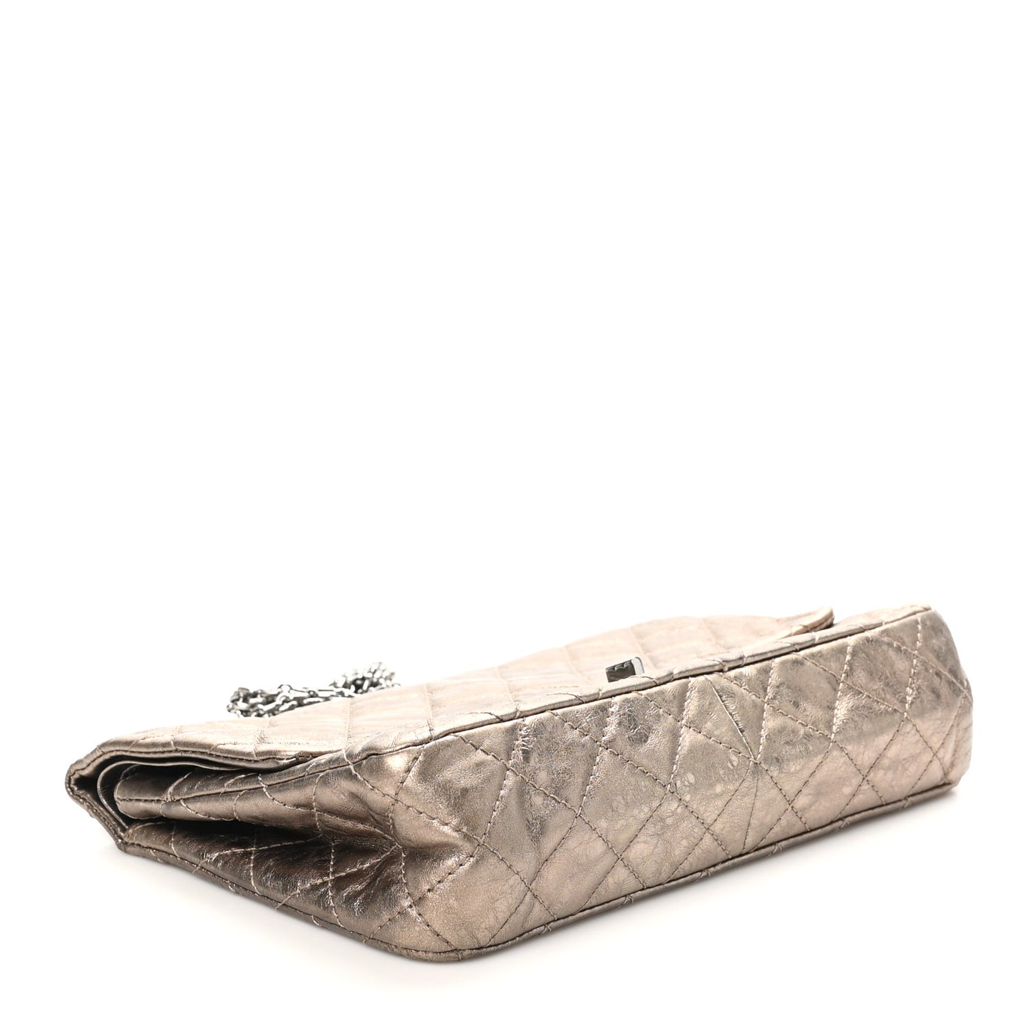 Metallic Aged Calfskin Quilted 2.55 Reissue 226 Flap Dark Gold