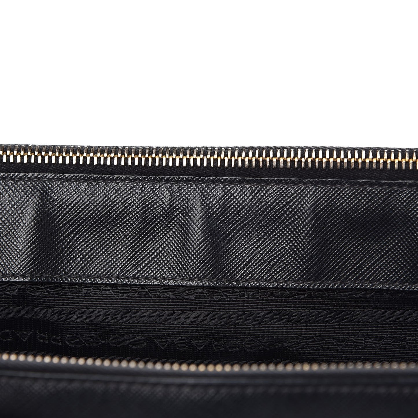 Saffiano Medium Galleria Double Zip Tote Black