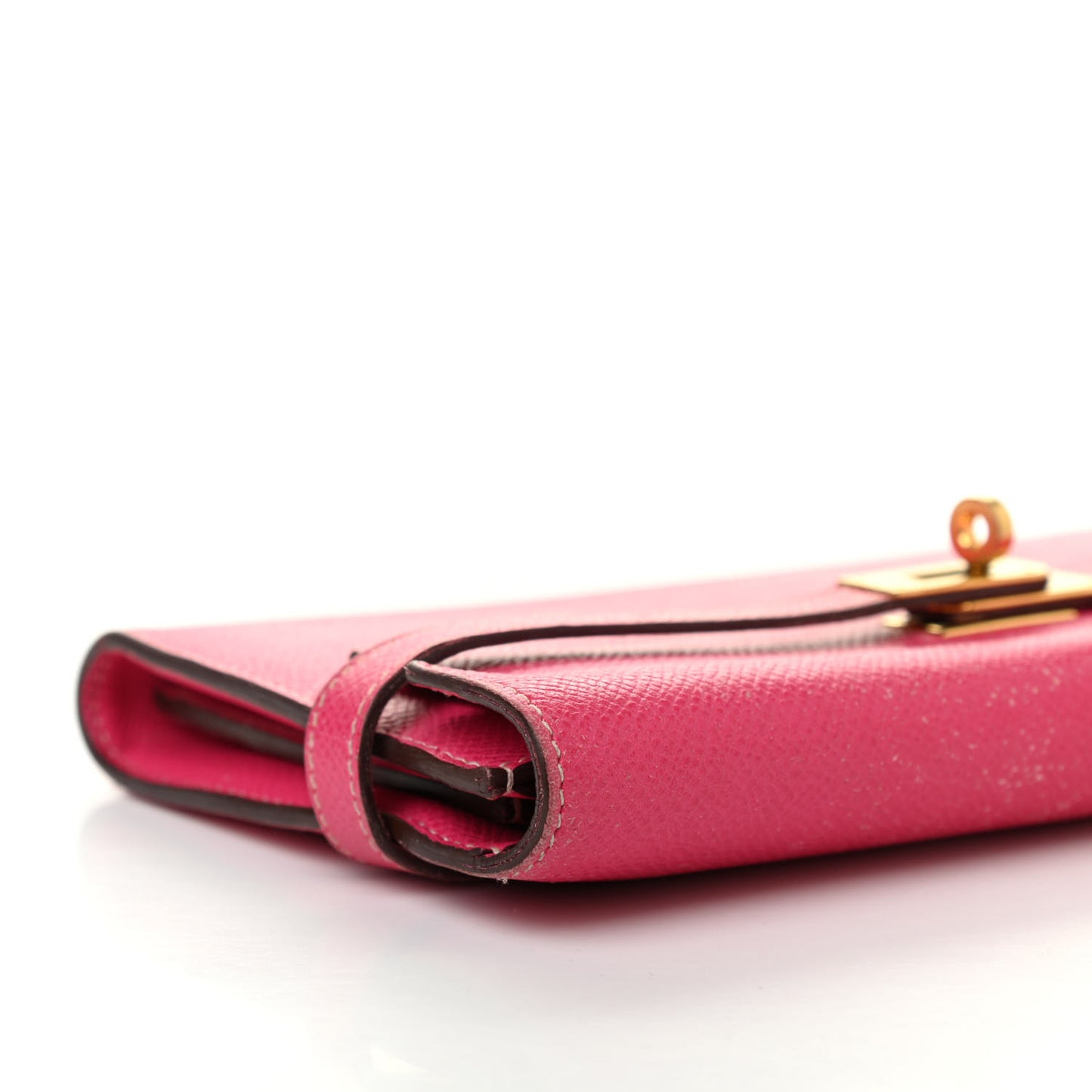 Epsom Kelly Longue Wallet Rose Tyrien
