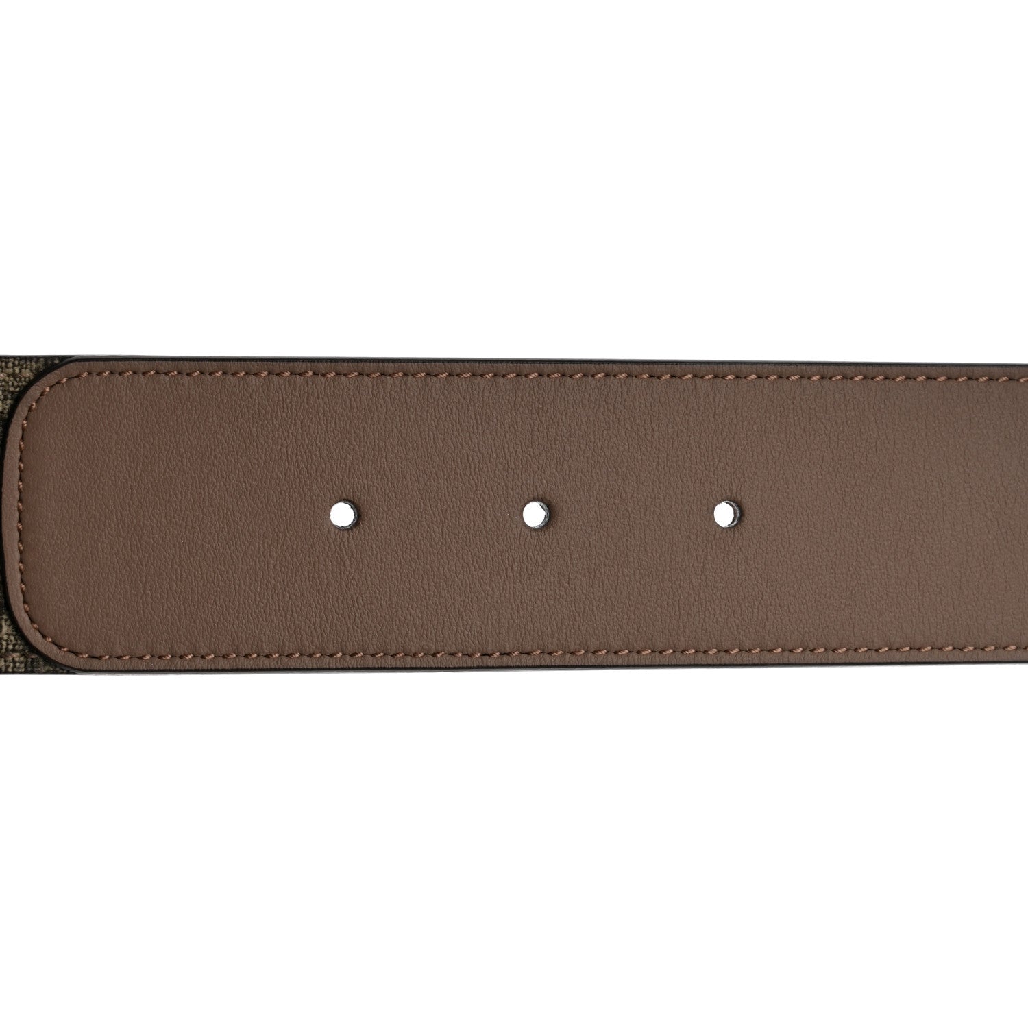 Gucci GG Supreme Monogram Matte Plutone Calfskin Double G 40mm Belt 90 36 Beige Ebony Porcelain Rose 4 of 5