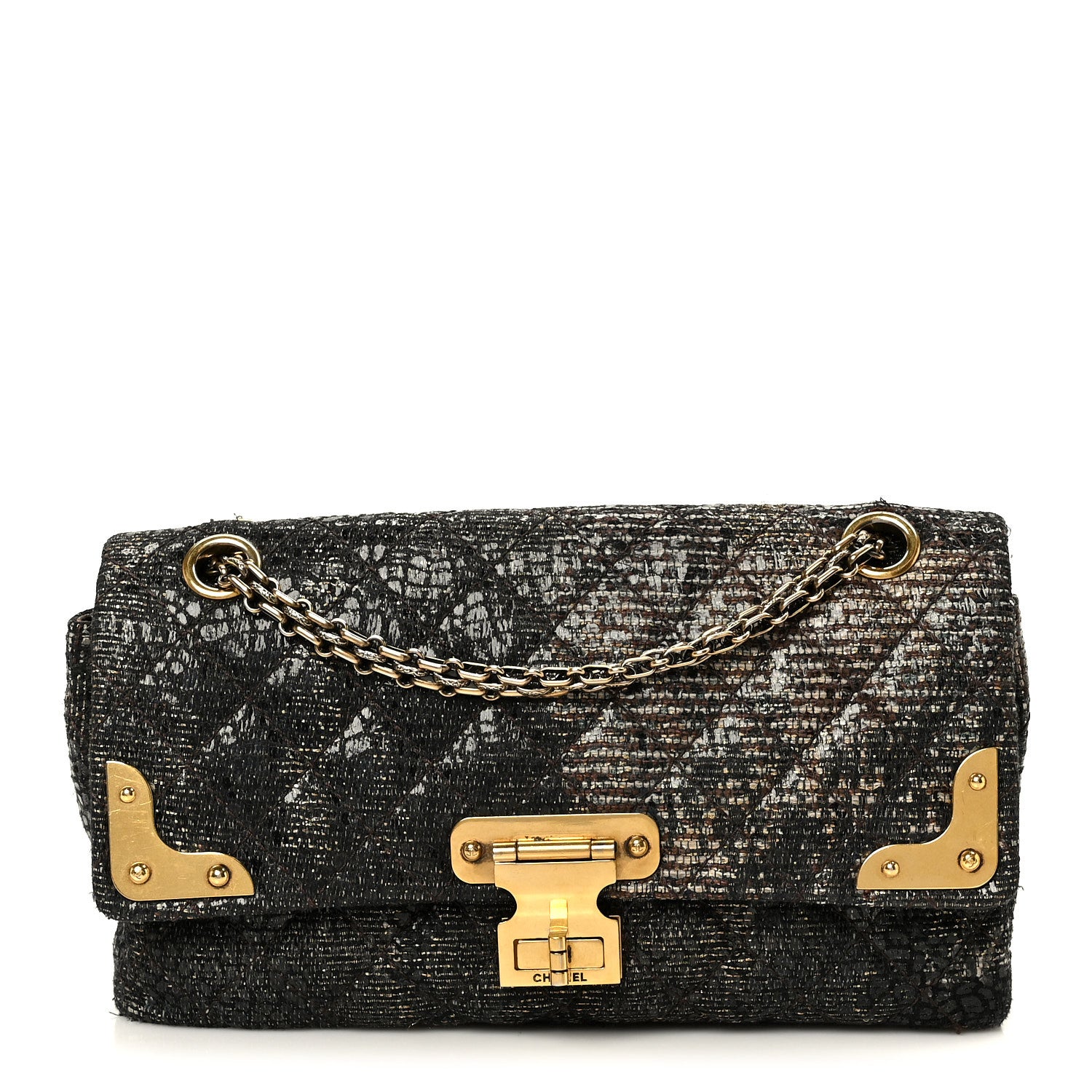 Chanel Metallic Glazed Tweed Quilted 2.55 Paris Shanghai Reissue 226 Flap Multicolor 1 of 10