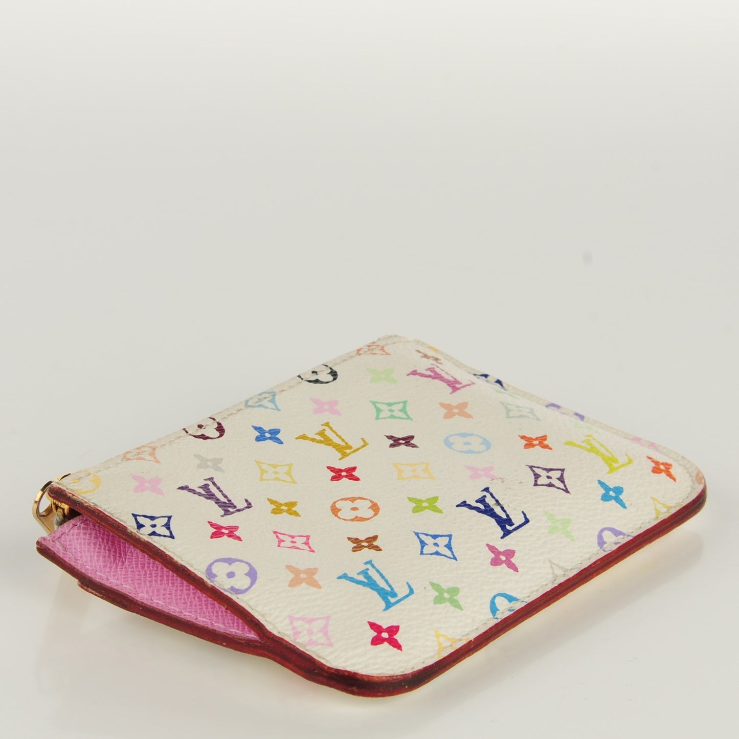 Monogram Multicolor Key Pouch White Litchi