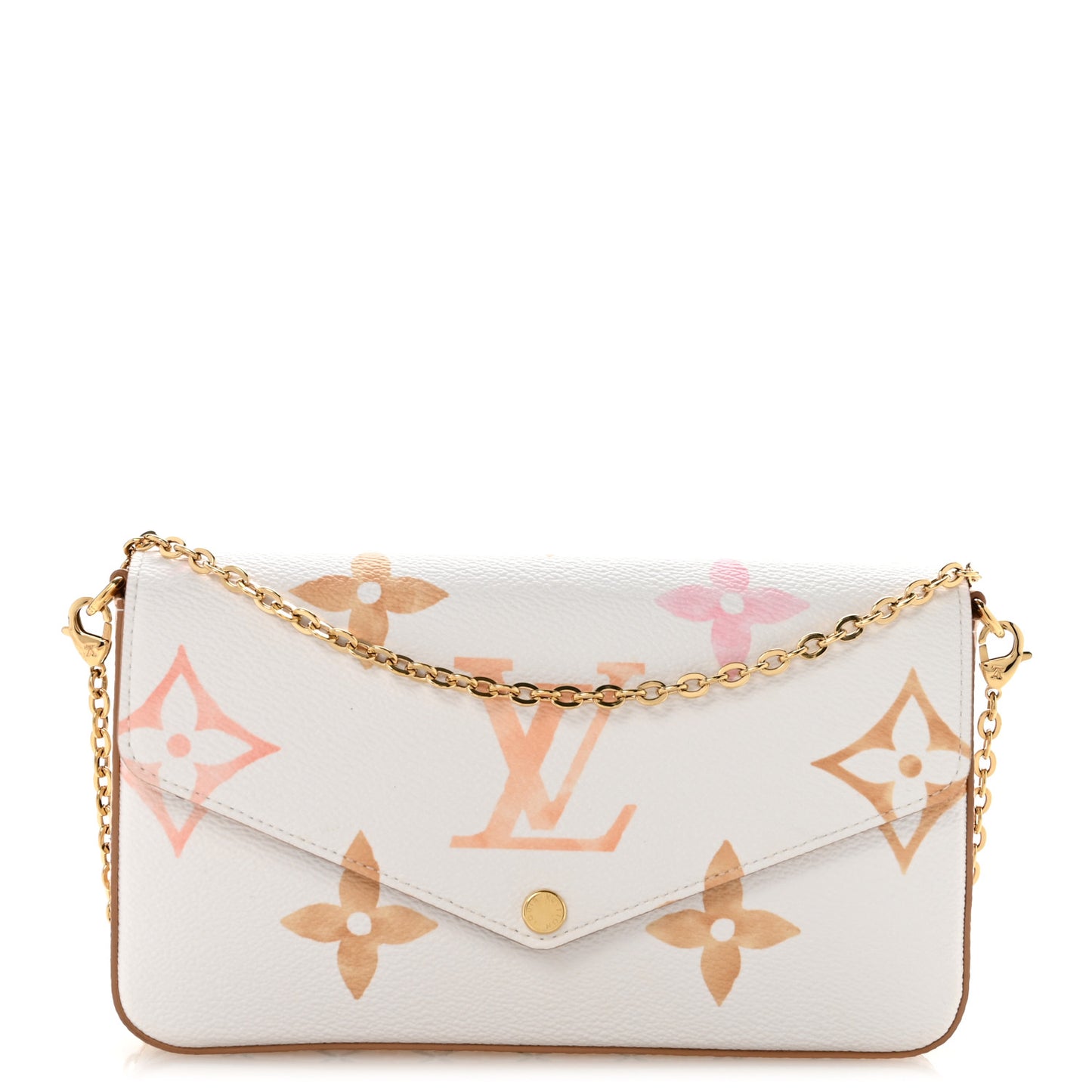 Monogram Giant By The Pool 2.0 Felicie Pochette Chain Wallet Beige