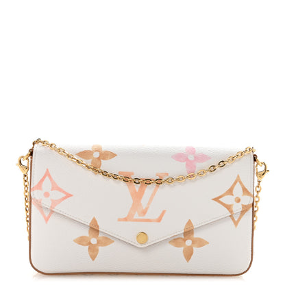 Louis Vuitton Monogram Giant By The Pool 2.0 Felicie Pochette Chain Wallet Beige 1 of 11
