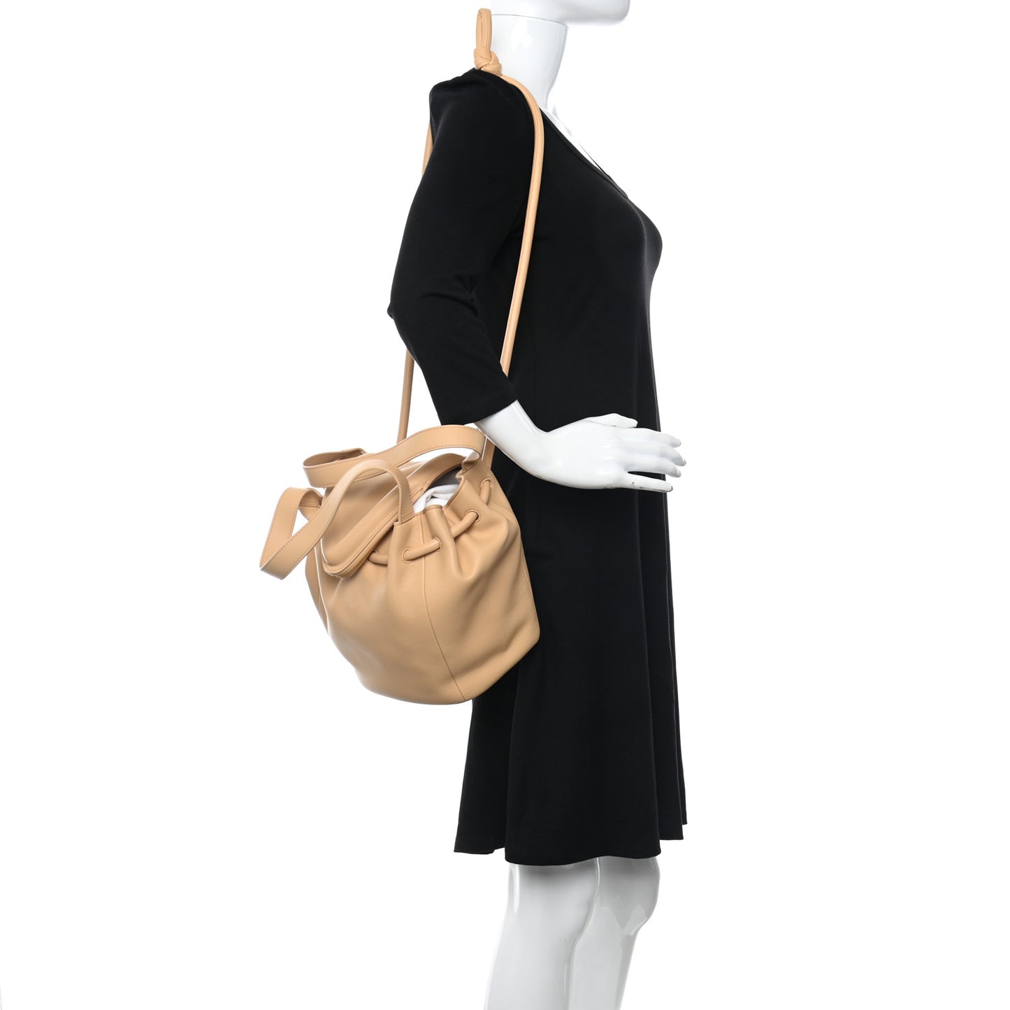 Calfskin Large Beak Tote Almond