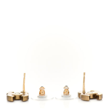 Chanel Crystal CC Earrings Gold 3 of 4