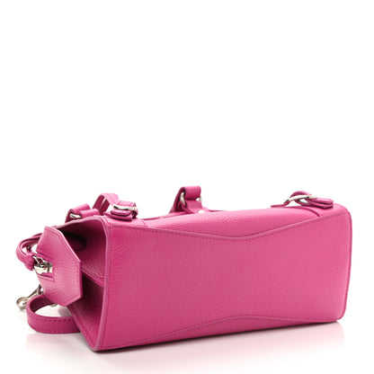 Balenciaga Grained Calfskin Neo Classic Silver Hardware Mini City Fuchsia 4 of 8