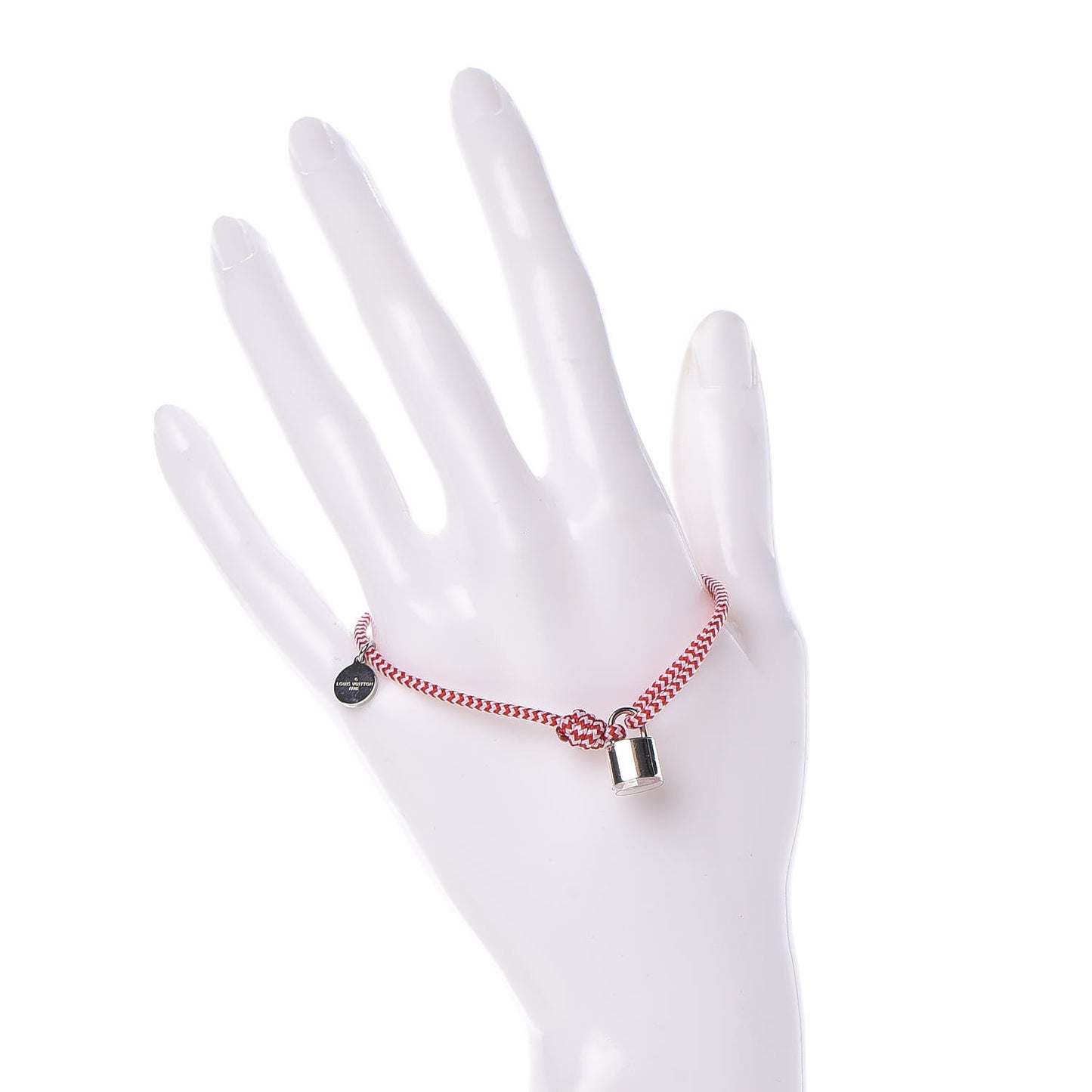 X UNICEF Sterling Silver Lockit Bracelet Red White