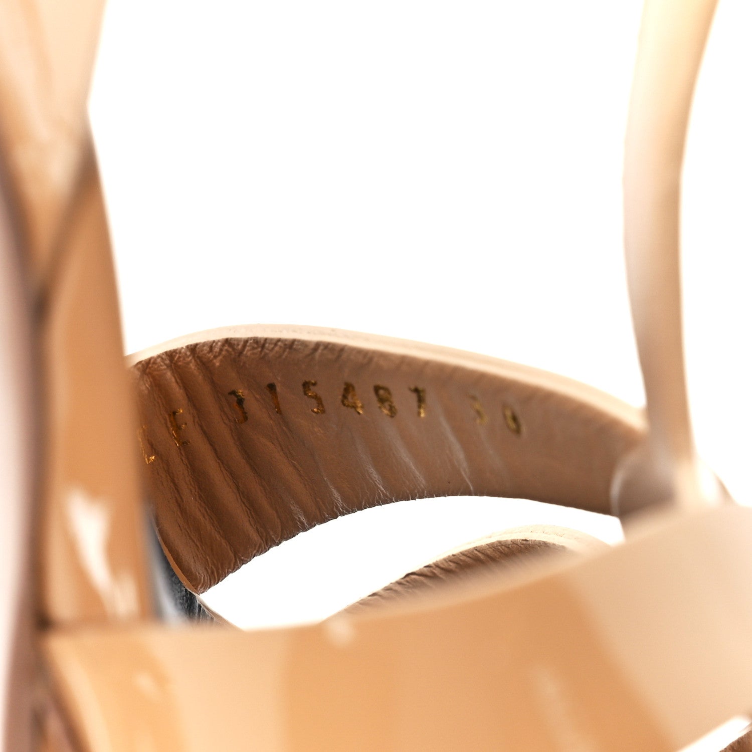 Saint Laurent Patent Tribute 105 Platform Sandals 38 Nude Powder 8 of 8