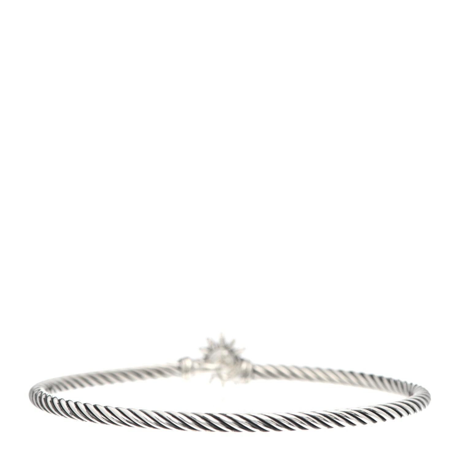 David Yurman Sterling Silver Diamond Starburst Bracelet 3 of 4