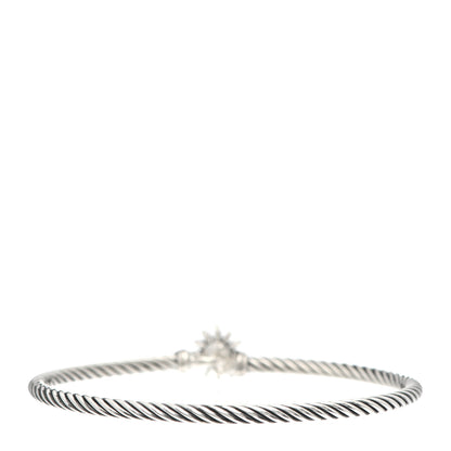 David Yurman Sterling Silver Diamond Starburst Bracelet 3 of 4
