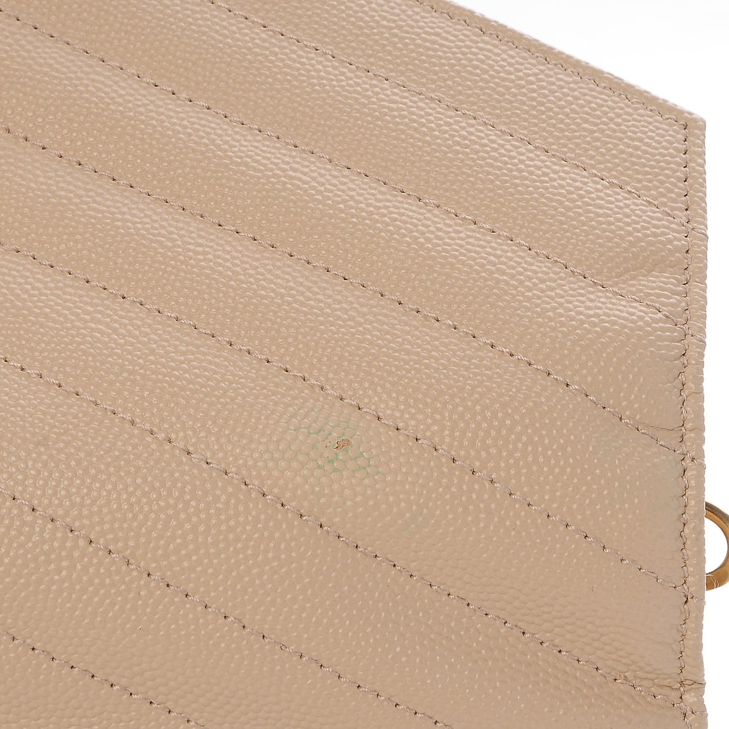 Grain De Poudre Matelasse Chevron Monogram Chain Wallet Nude Powder