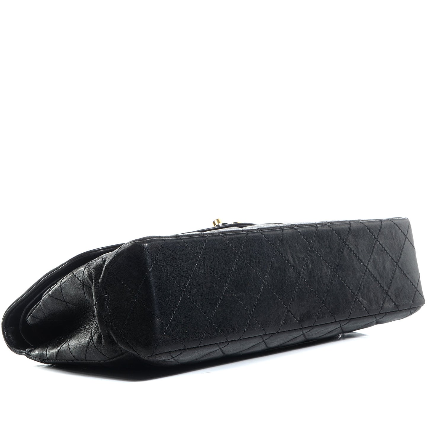 Lambskin Medium Double Flap Black
