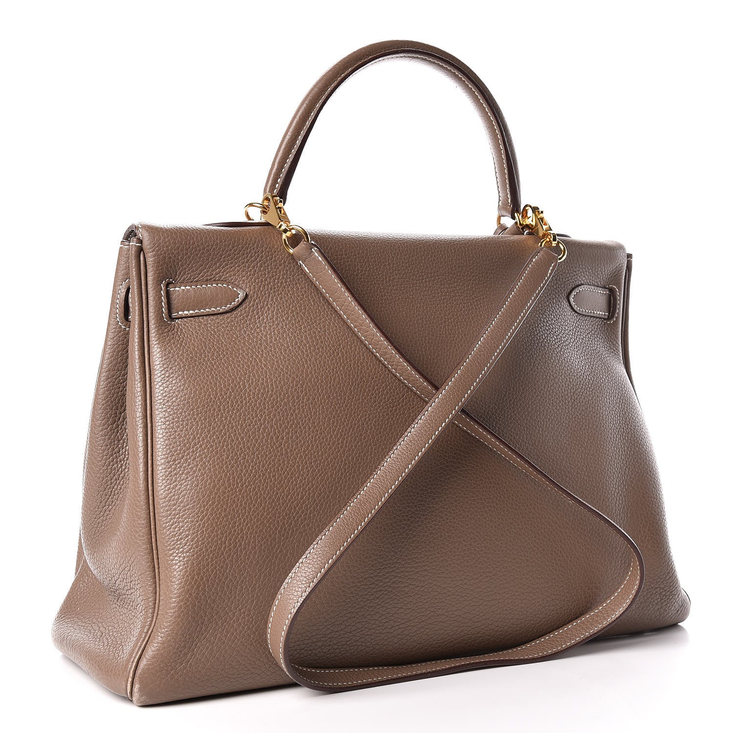 Hermes Taurillon Clemence Kelly Retourne 35 Etoupe 4 of 22