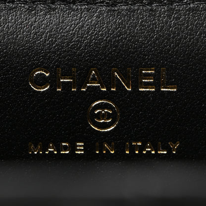 Chanel Caviar Quilted Mini Vanity Wrist Case With Chain Black 6 of 9