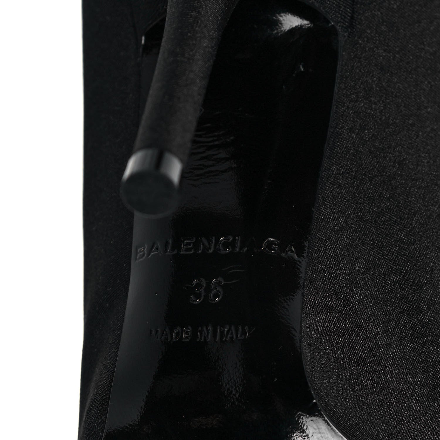 Balenciaga Spandex Pointed Toe Knife Thigh High Boots 36 Black 6 of 6