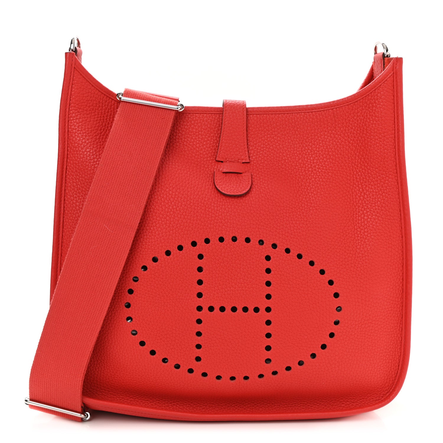 Hermes Taurillon Clemence Evelyne III GM Rouge Tomate 1 of 9