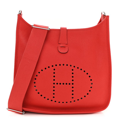 Hermes Taurillon Clemence Evelyne III GM Rouge Tomate 1 of 9
