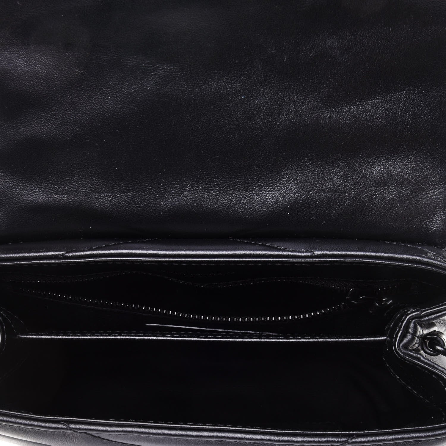 Saint Laurent Calfskin Y Quilted Monogram Toy Loulou Crossbody Bag Black 7 of 11
