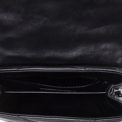 Saint Laurent Calfskin Y Quilted Monogram Toy Loulou Crossbody Bag Black 7 of 11