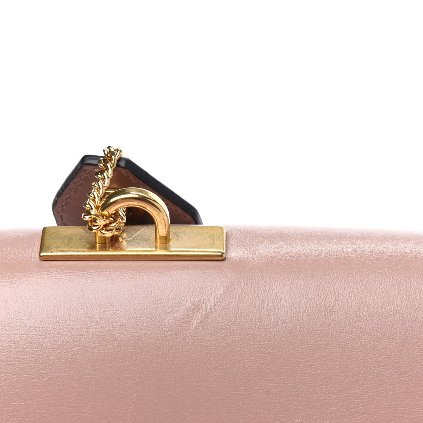 Smooth Calfskin Small VRing Crossbody Bag Rose Cannelle Light Ivory Cerise