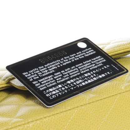 Chanel Caviar Quilted Small Double Flap Chartreuse 8 of 9