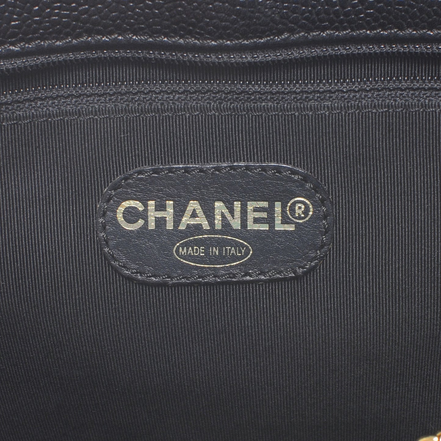 Caviar Large CC Shoulder Bag Black