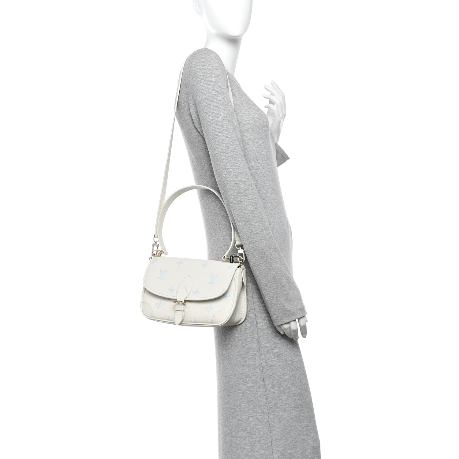 Louis Vuitton Empreinte Monogram Sweet Escape Diane Milky White Blue 2 of 9