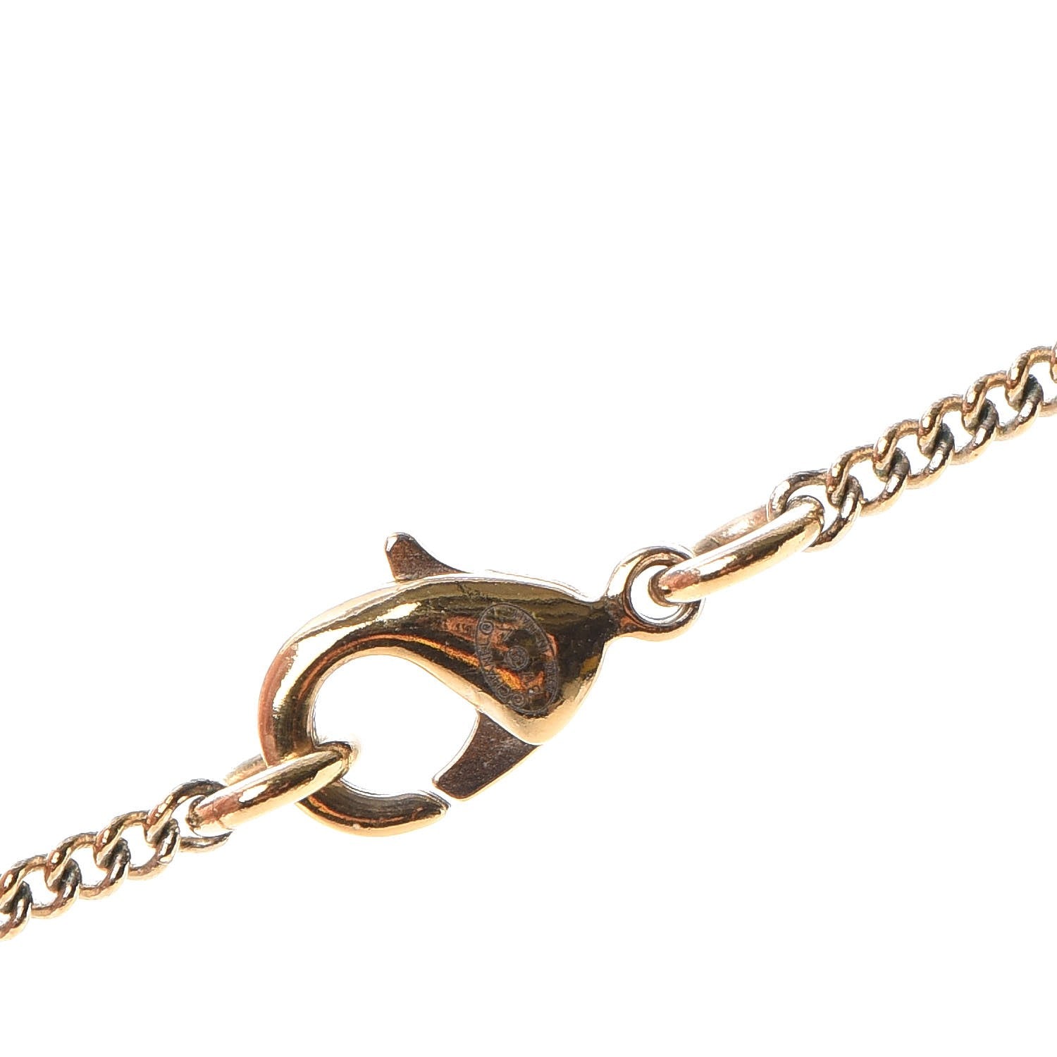 Chanel Baguette Crystal Quilted CC Pendant Necklace Gold 5 of 6