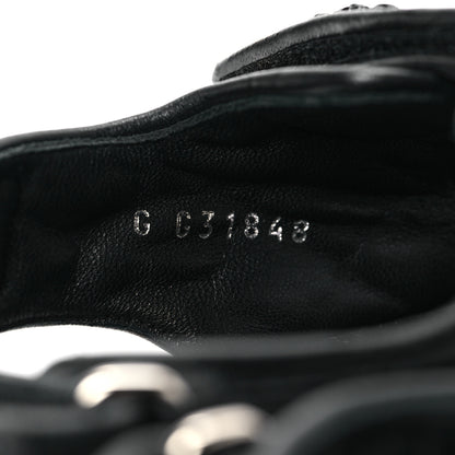 Chanel Lambskin Quilted Velcro Dad Sandals 37.5 So Black 8 of 9
