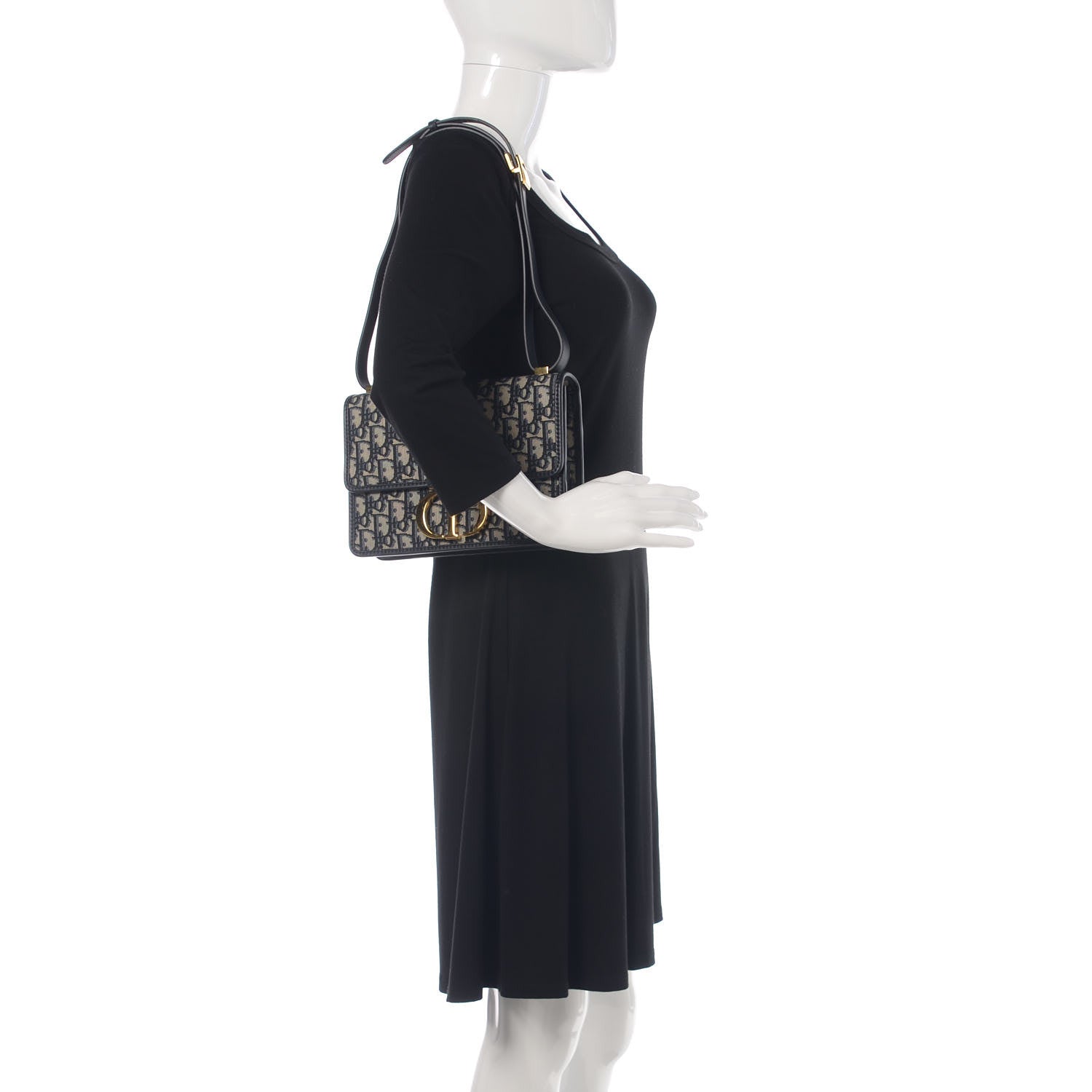 Christian Dior Oblique 30 Montaigne Flap Bag Blue 2 of 11
