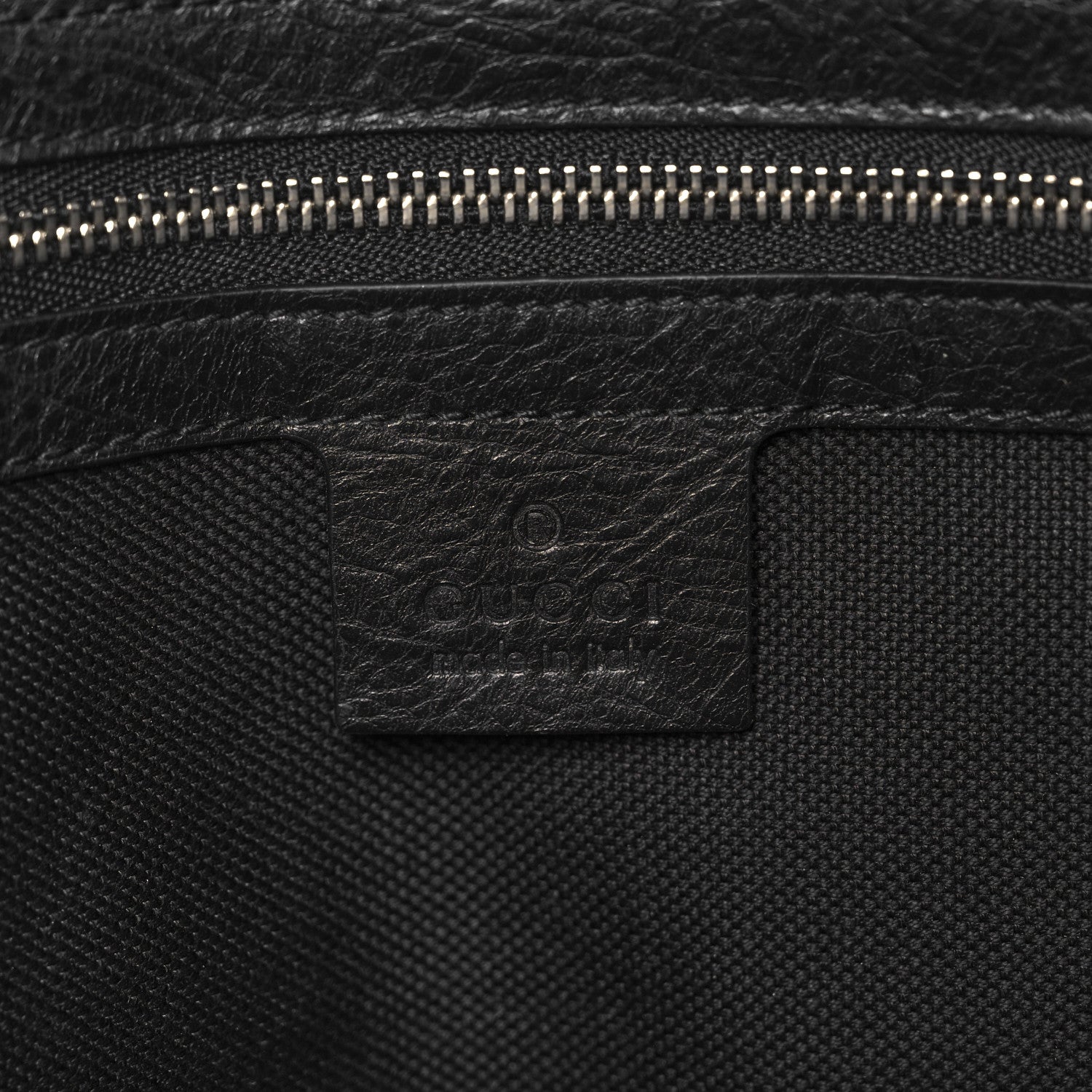 Gucci Fluffy Calfskin Morpheus Zip Pouch Black 6 of 10