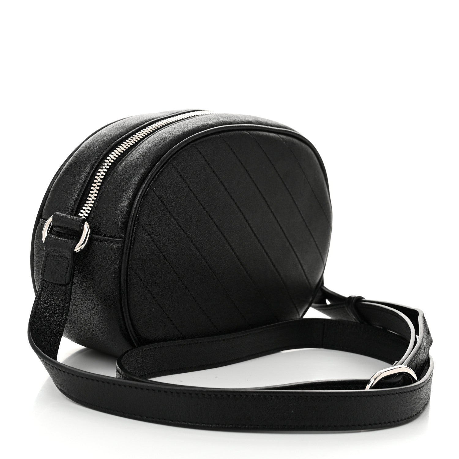 Gucci Sakai Be Green Calfskin Diagonal Stitched Mini Blondie Shoulder Bag Black 3 of 10