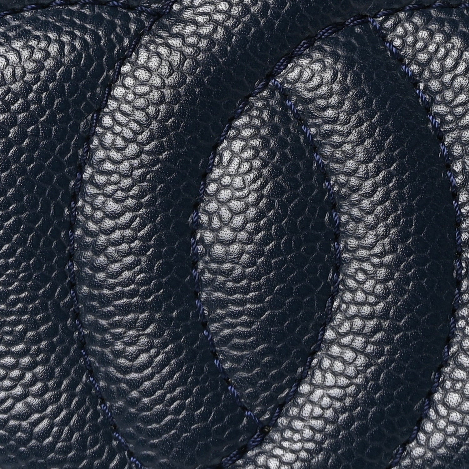 Chanel Soft Caviar CC Medium Top Handle Tote Navy Blue 9 of 11