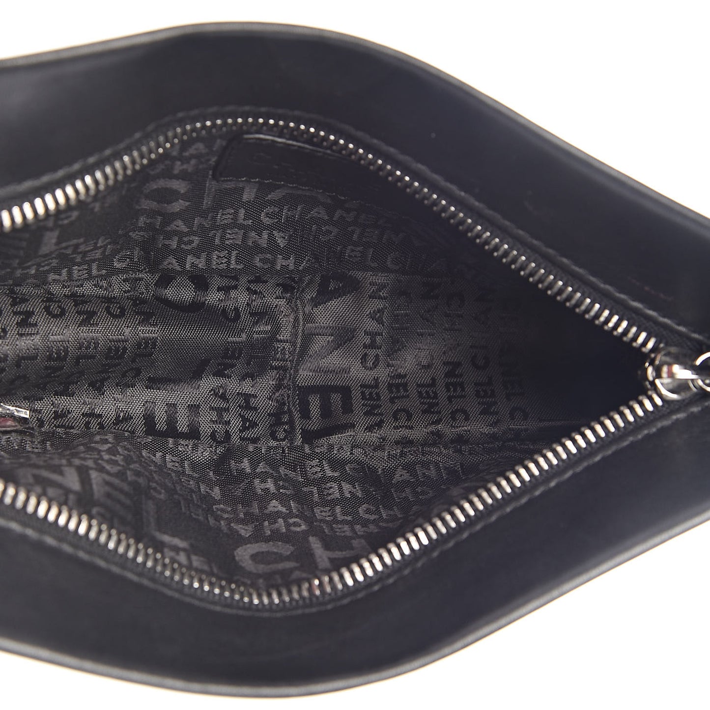 Lambskin Vertical Quilted Logo Shoulder Bag Black