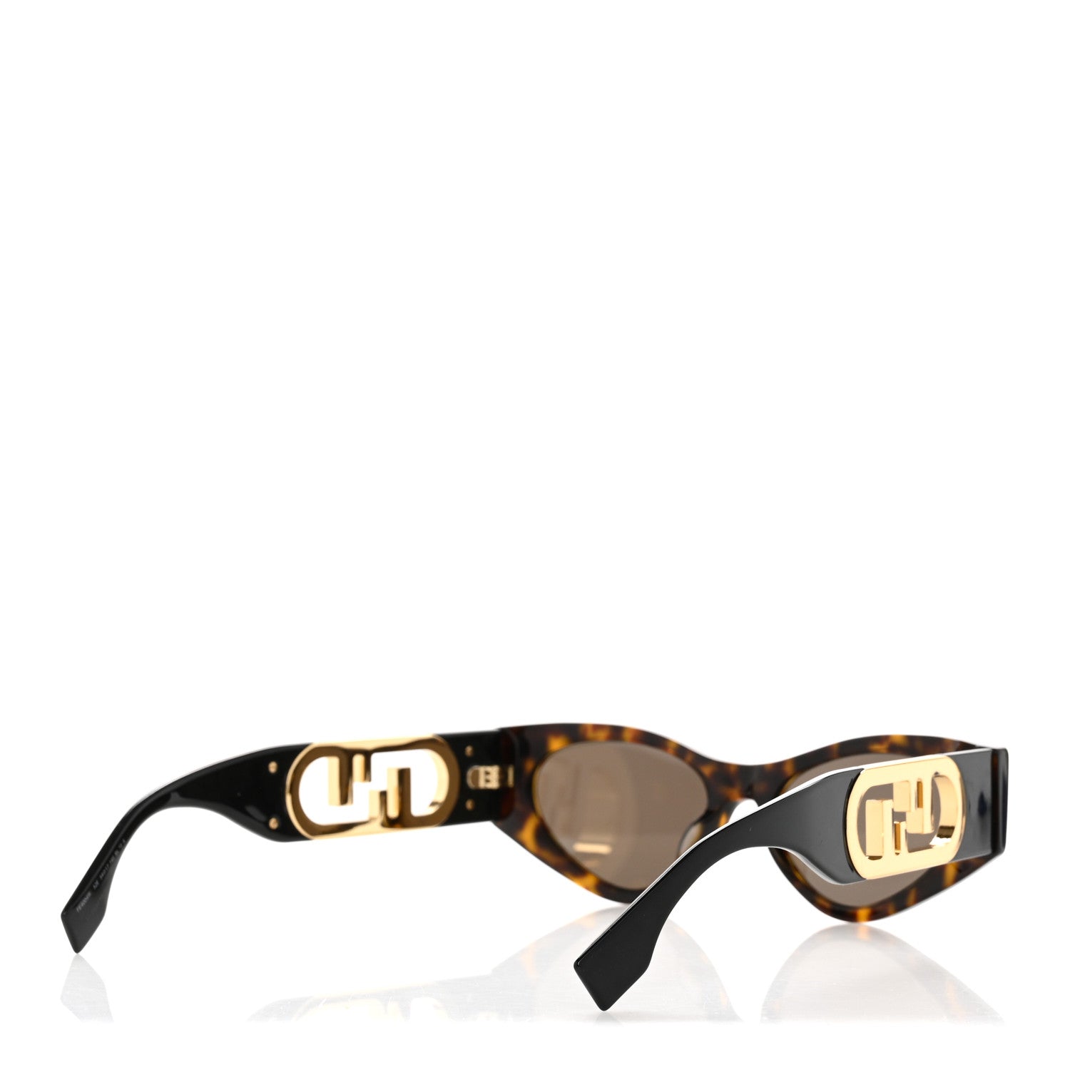 Fendi Acetate O'Lock Cat Eye Sunglasses FE40049I Tortoise Black 4 of 8