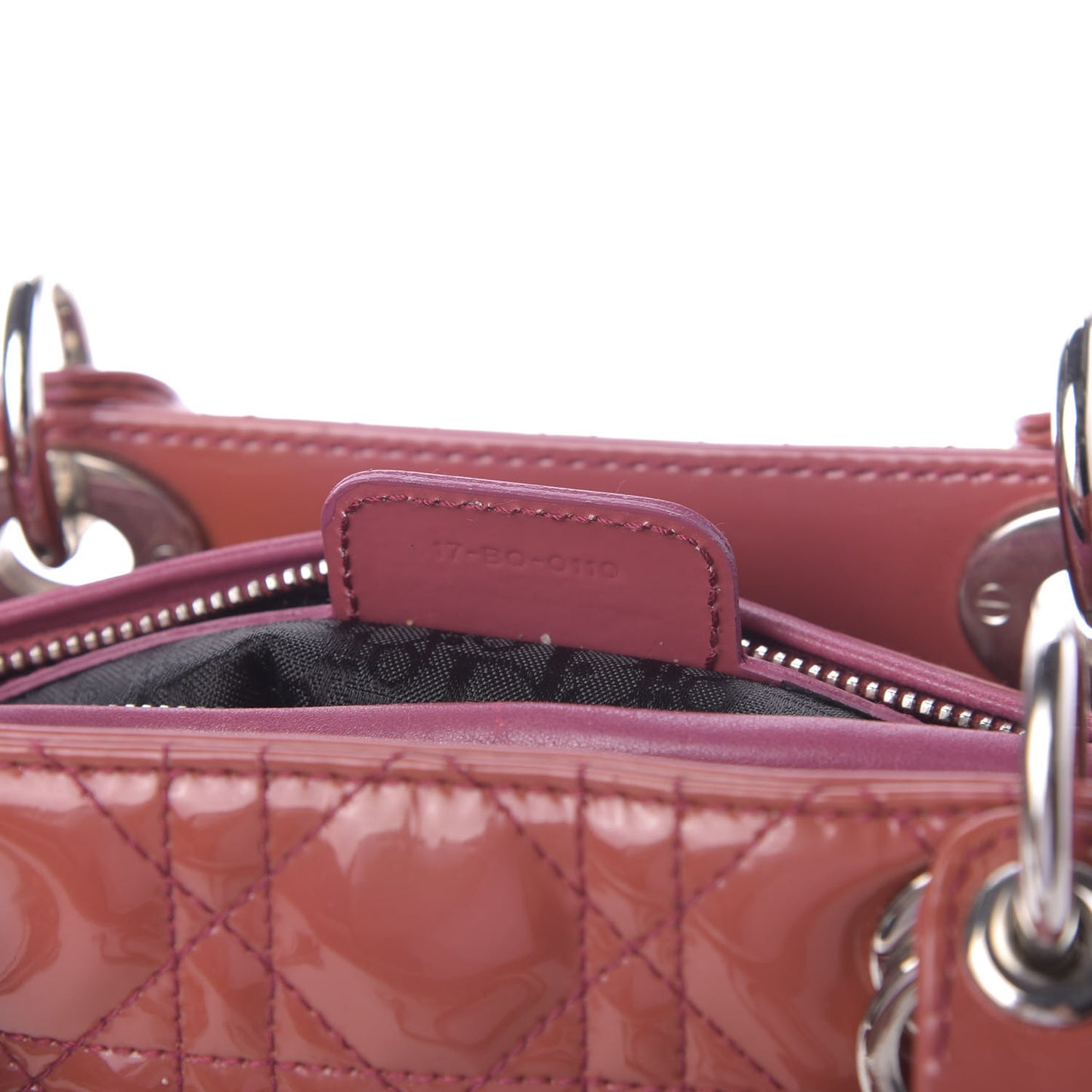 Patent Cannage Medium Lady Dior Pink
