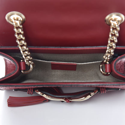 Gucci Soft Microguccissima Mini Emily Chain Shoulder Bag Rosso 5 of 11