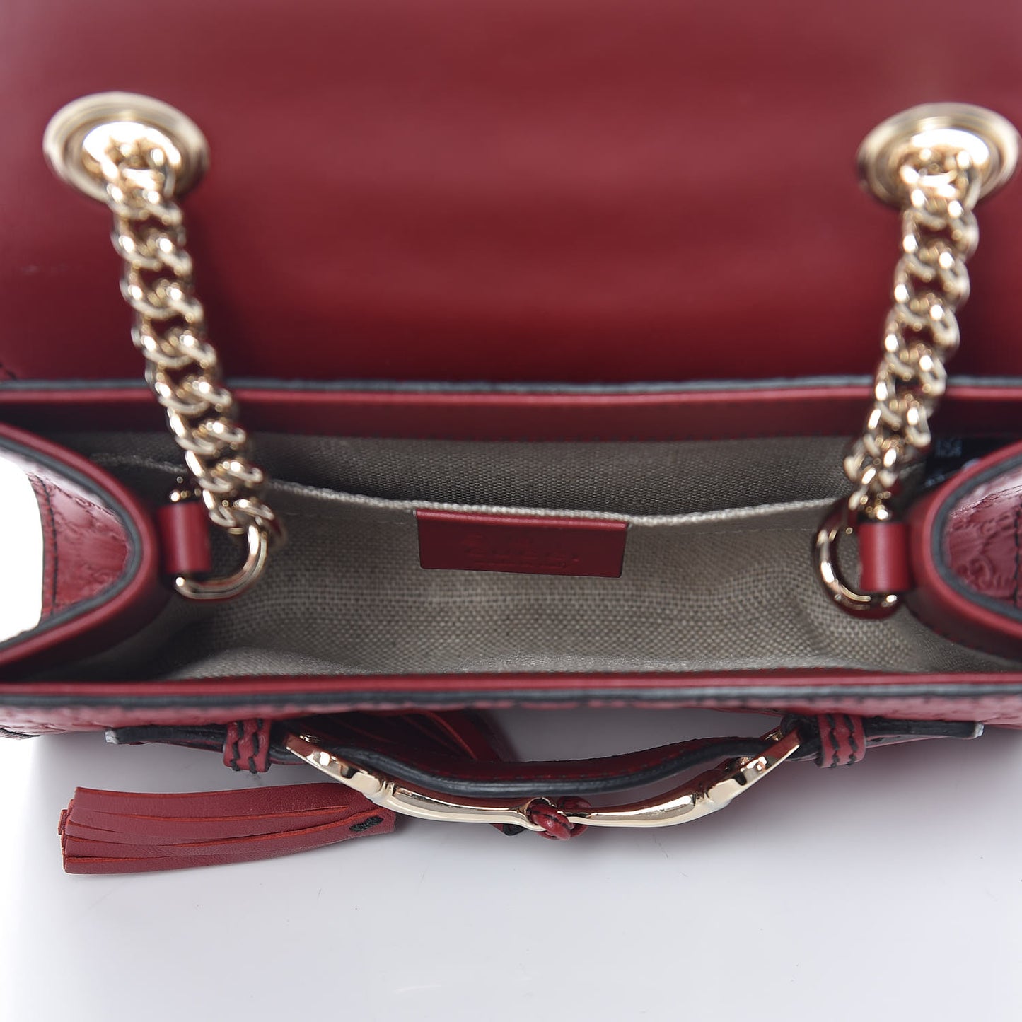 Soft Microguccissima Mini Emily Chain Shoulder Bag Rosso