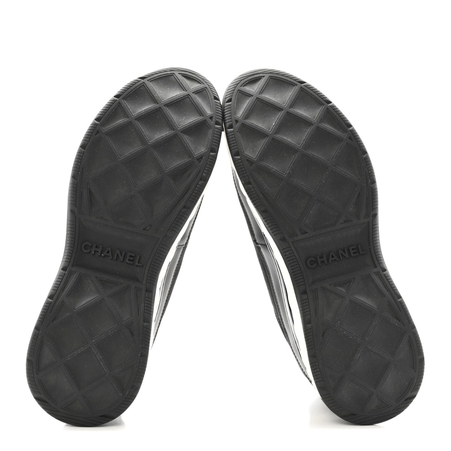 Velvet Calfskin Mixed Fibers CC Sneakers 39.5 Black