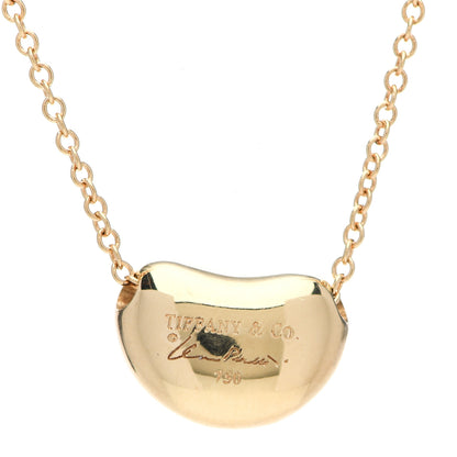 Tiffany 18K Yellow Gold 9mm Elsa Peretti Bean Pendant Necklace 4 of 6