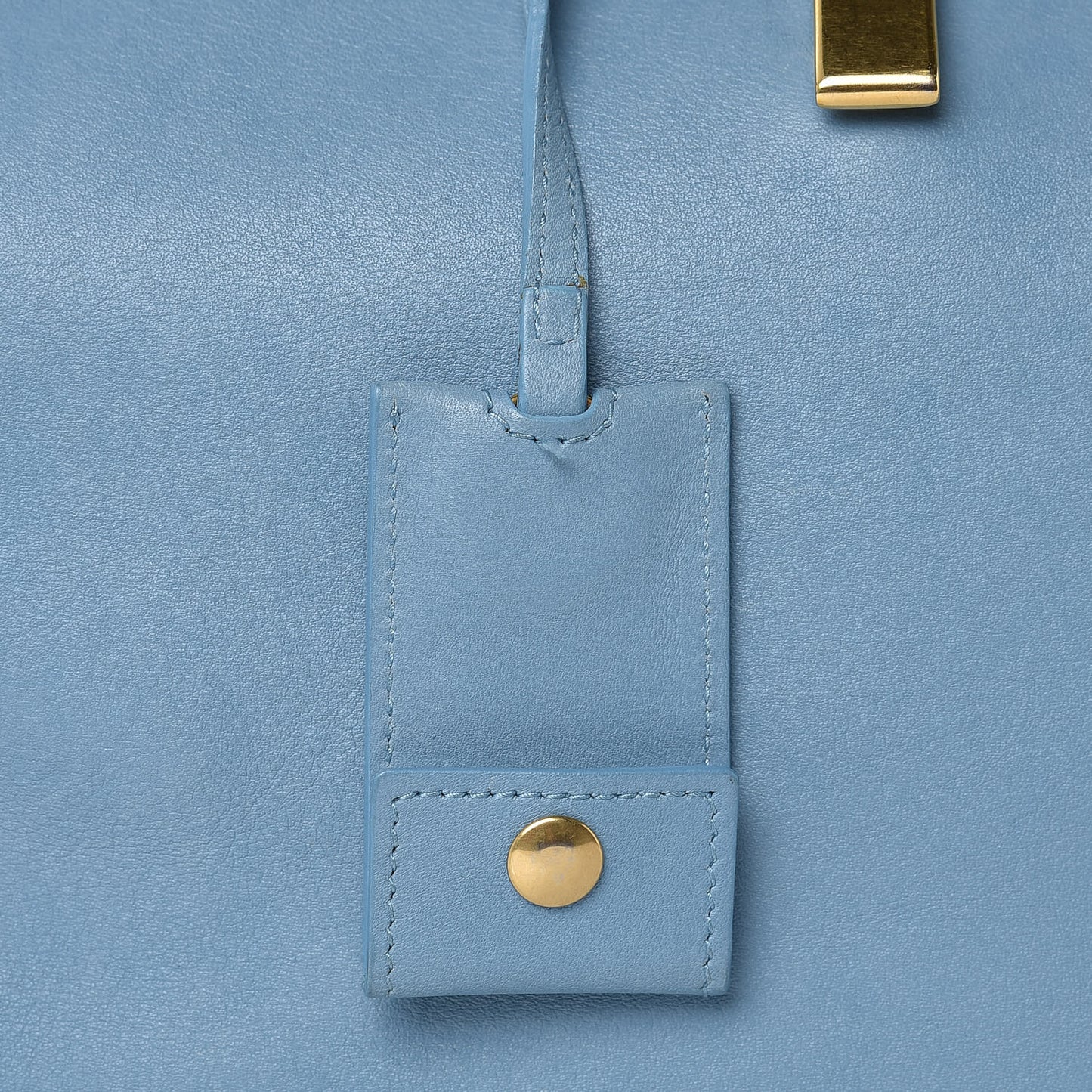 Calfskin Medium Classic Y Cabas Blue Glacier