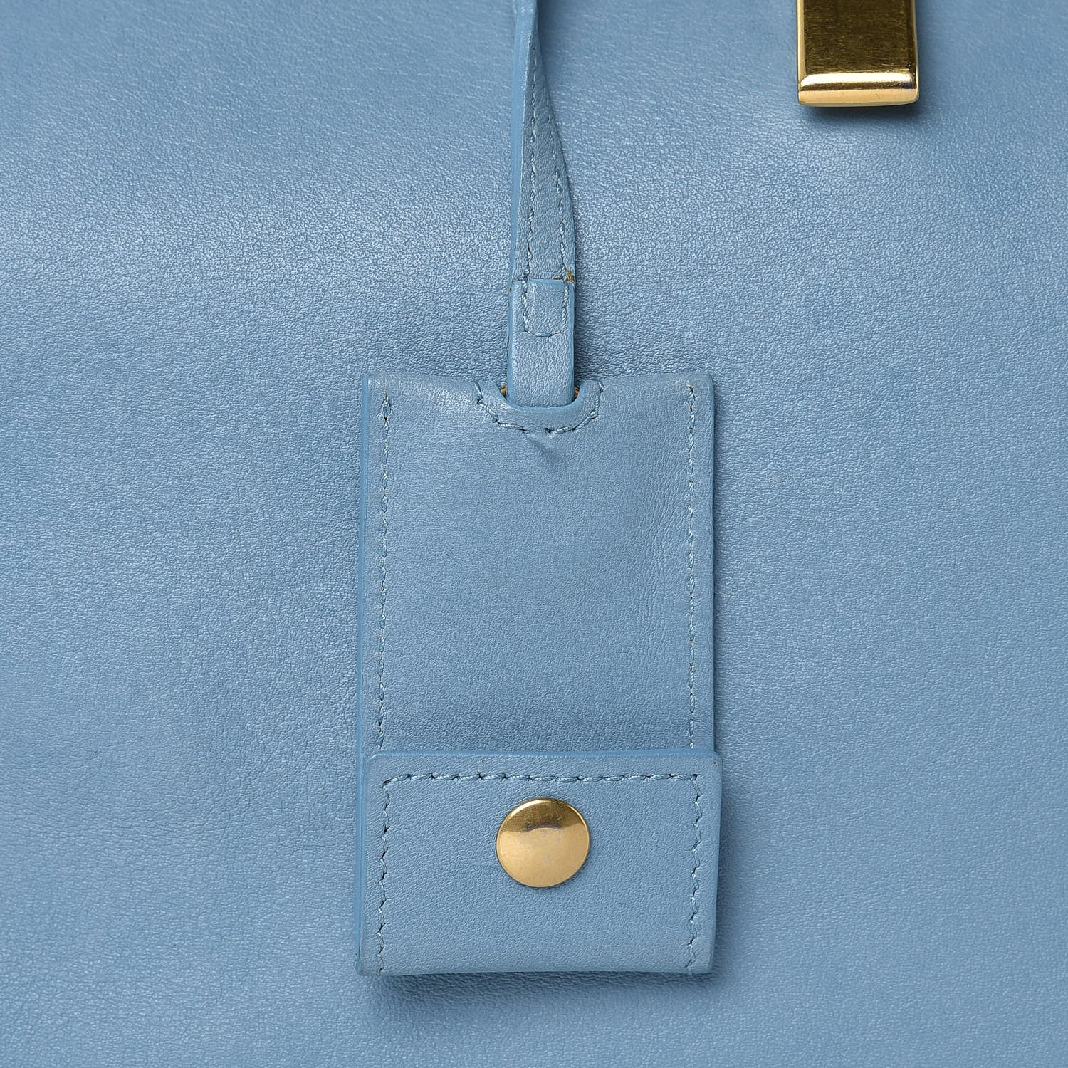 Saint Laurent Calfskin Medium Classic Y Cabas Blue Glacier 16 of 18