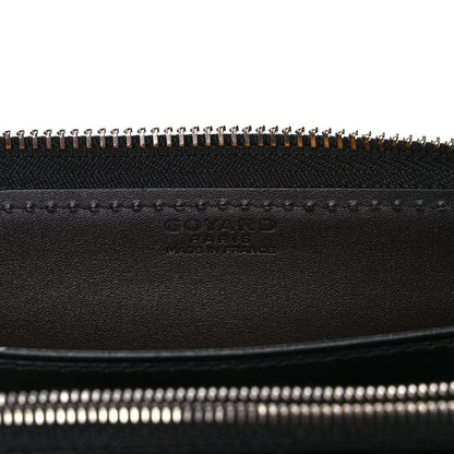 Goyard Goyardine Matignon Zip Around GM Wallet Black 6 of 9