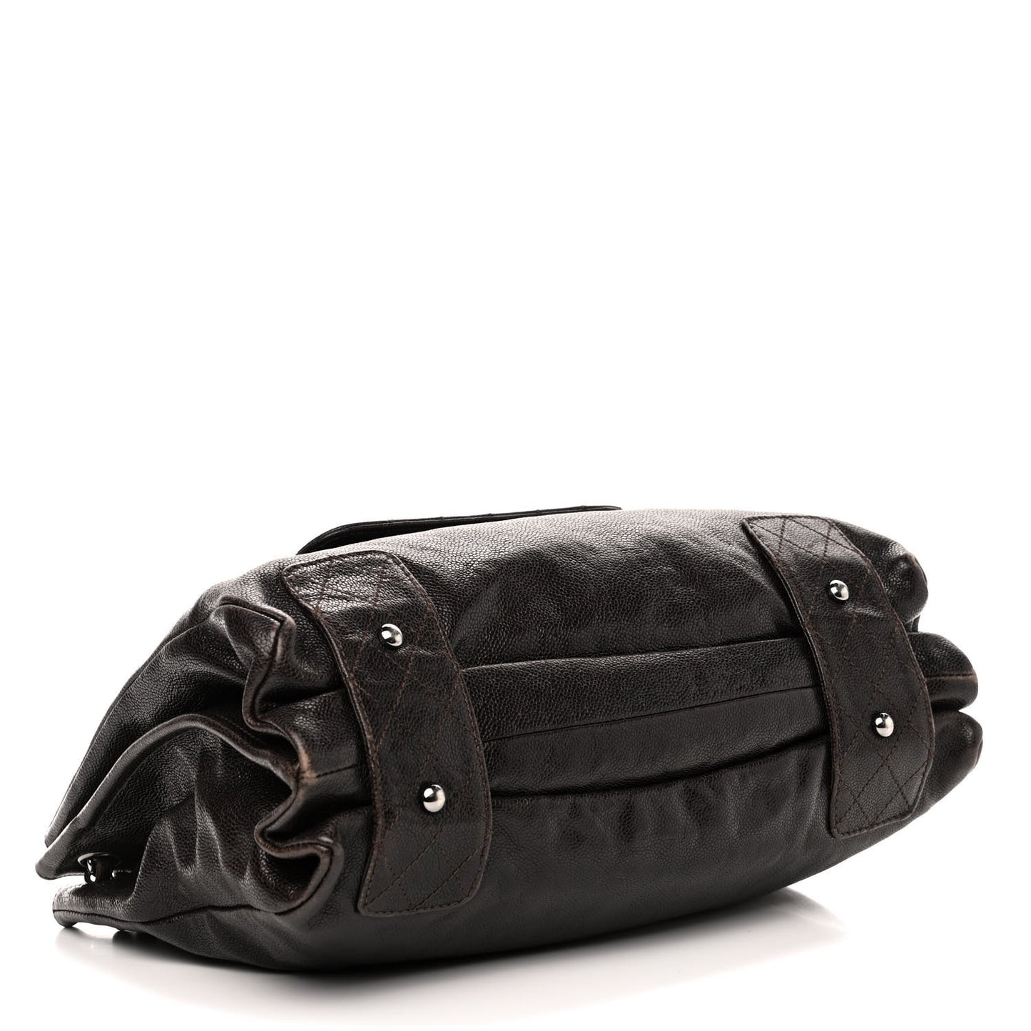 Glazed Caviar Pocket In The City Tote Brown