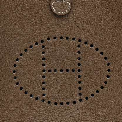 Hermes Taurillon Clemence Amazone Evelyne TPM Etoupe Bleu Indigo 8 of 9